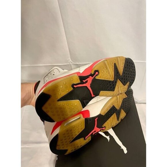 2014 Nike Air Jordan 6 VI Retro 384664-123 White Infrared AJ6 Sz 7Y - Picture 7 of 11